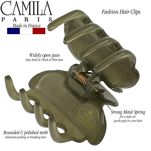Green 1.5 Inch French Small Hair Claw Clip for Women - Strong Hold, No Slip Grip