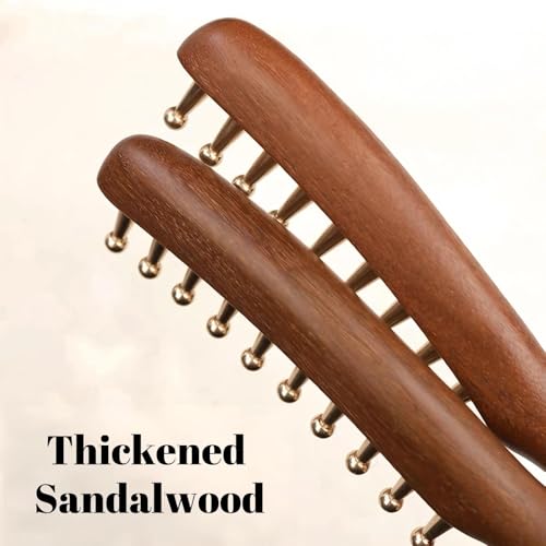 Kintegood Copper & Sandalwood Wide Tooth Scalp Massage Comb - Hair & Relaxation Tool