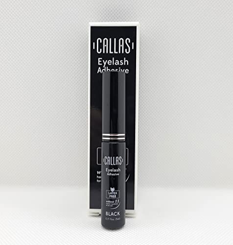 Callas Waterproof Latex-Free Eyelash Adhesive, Black, 0.17oz/5ml