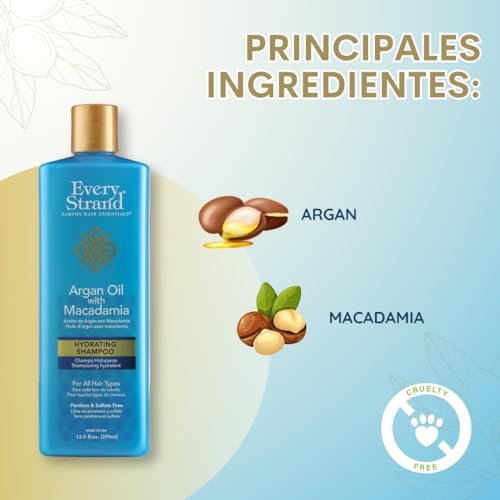 Every Strand Argan Oil Hydrating Shampoo 13.5oz for Dry Damaged Hair