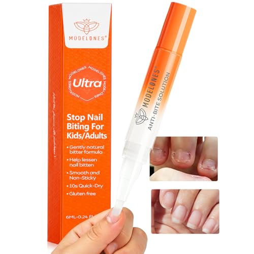 modelones Nail Biting Prevention for Kids - Bitter Thumb Sucking Deterrent - Quick Dry No Bite Nail Polish Pen - Stop Biting for Adults - Nail Repair & Care - Safe & Effective Solution For Age 1+