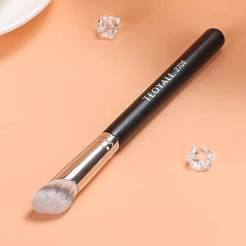 TEOYALL 270S Under Eye Concealer Brush - Angled Blending Brush for Contour & Coverage