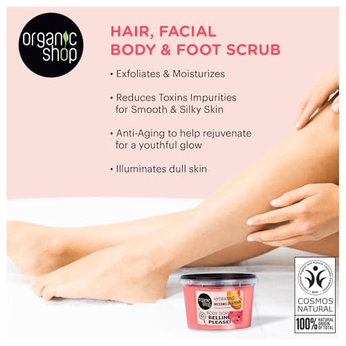 Organic Shop Watermelon & Peach Exfoliating Body Scrub - 250ml