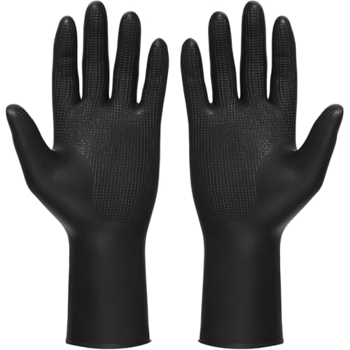 Uonlytech Reusable Hair Dye Gloves - 3 Pairs Non-Slip Salon Coloring Gloves