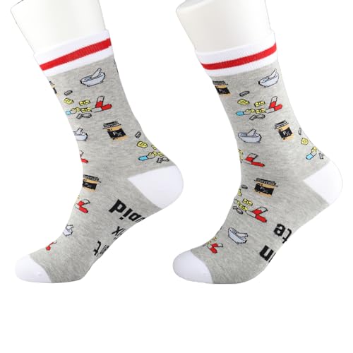 PXTIDY Pharmacist Socks 2 Pairs - We Can Medicate It Gift