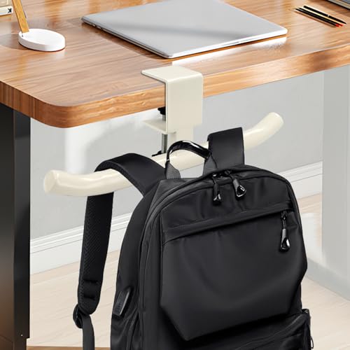 No-Drill Desktop Backpack Hook - Portable Under-Desk Organizer