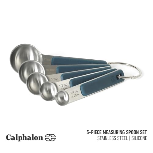 Calphalon 5-Piece Measuring Spoon Set with Silicone Grip