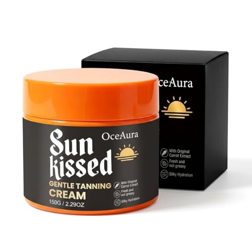 DTMIEAXN Gold Bronzing Tanning Gel with Coconut & Carrot Oil, 5 oz