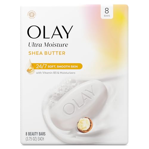 Olay Ultra Moisture Shea Butter Beauty Bar, 3.75 oz (Pack of 8)
