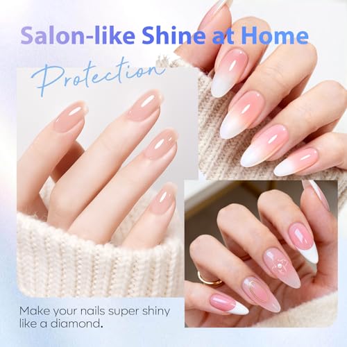 AZUREBEAUTY Gel Base & Top Coat Set - 18ml No Wipe High Gloss