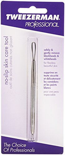 Tweezerman No Slip Skin Care Tool, Stainless Steel Blackhead Extractor