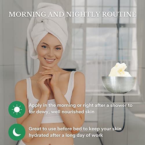 White Naturals Shea Butter 8oz - Pure, Raw, Unrefined, Grade A Moisturizer for Skin & Hair, DIY Lip Balm & Stretch Marks