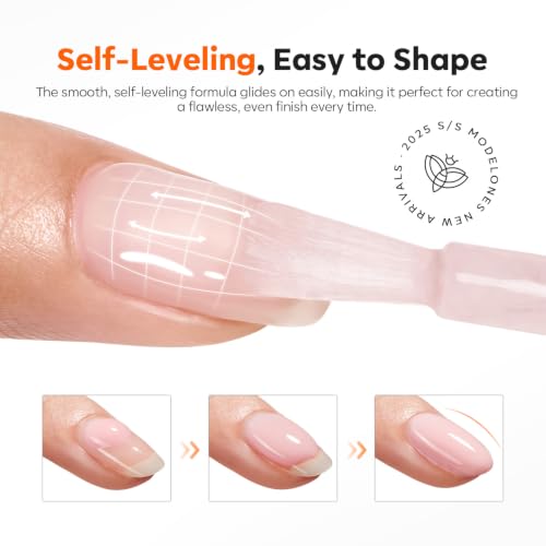 Modelones Clear Builder Nail Gel for Stronger Nails - UV/LED Cured