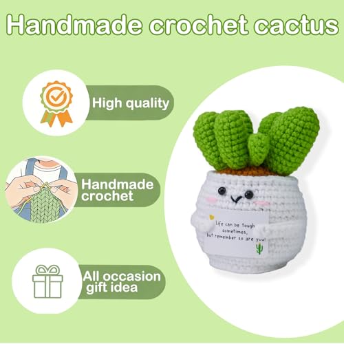 Handmade Crochet Cactus Doll | Positive Emotional Support Gift