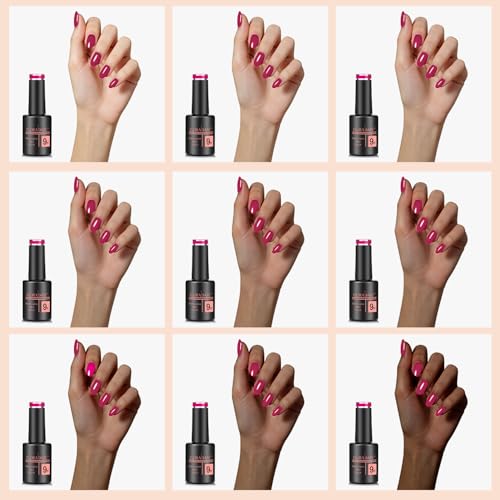 9ml Bright Rose Red Gel Nail Polish - Long-Lasting & Chip Resistant