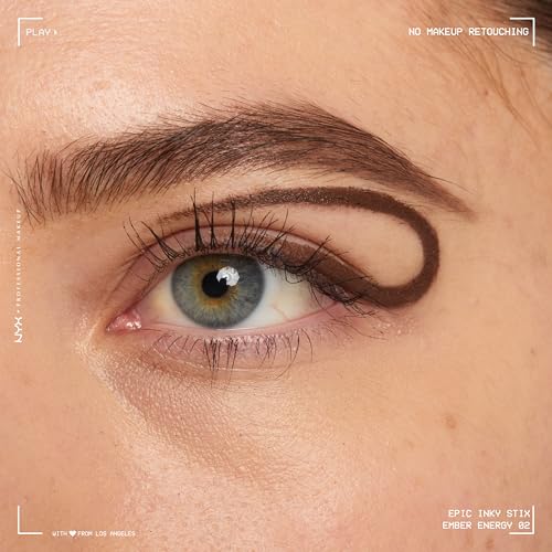 NYX Epic Inky Stix Eyeliner - Waterproof Cream Gel, 24HR Wear, 02 Ember Energy
