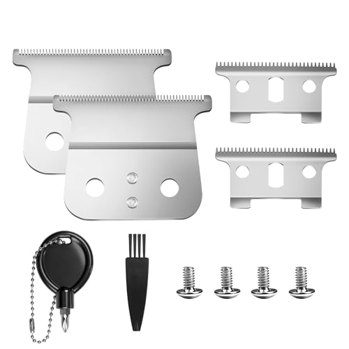 T-Blades Replacement for Andis T-Outliners | 2 Pack Silver