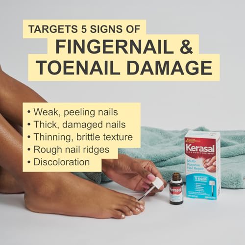 Kerasal Multi-Purpose Nail Repair, Nail Solution for Discolored and Damaged Nails, 0.43 fl oz