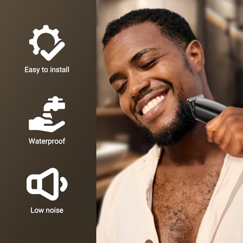 Rechargeable Beard Trimmer for Men: Professional Barber Hair Clipper with Detachable Blade & Turbo Speed, 12-in-1 Cordless Grooming Kit, IPX6 Waterproof, Safety Lock, Father's Day gifts