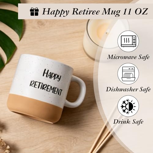Funny Retirement Coffee Mug - Happy Retirement Gift for Men & Women