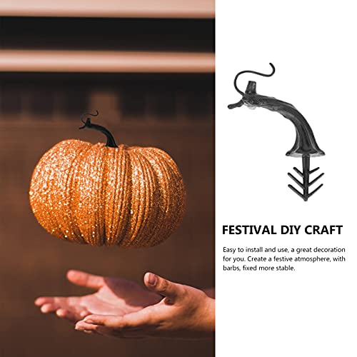 30Pcs Black Plastic Pumpkin Handle Accessories for DIY Decor