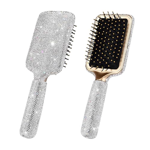 Luxury Rhinestone Detangler Hair Brush - Women’s Gift, Anti-Static, All Hair Types
