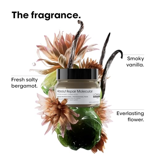 L'Or?al Professionnel Paris Absolut Repair Molecular Hair Mask - Bond Building & Repair, For All Color Treated and Damaged Hair, With Peptide Bonder & Amino Acids