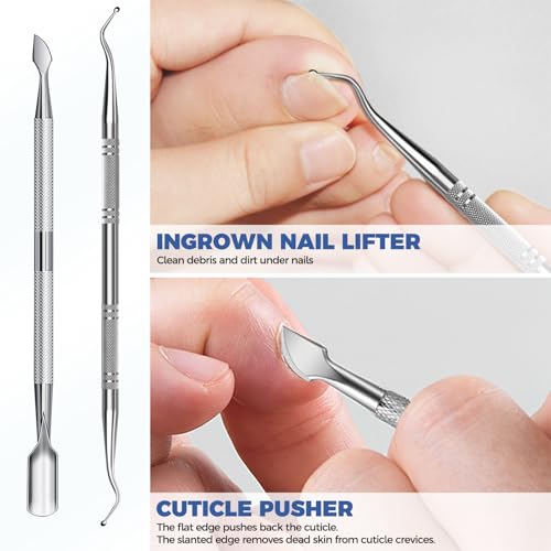 FUMAX 5-in-1 Professional Toenail Clipper Set for Thick Ingrown Nails