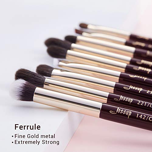 Jessup E-Zinfandel Eye Makeup Brushes Set - 15 Premium Brushes