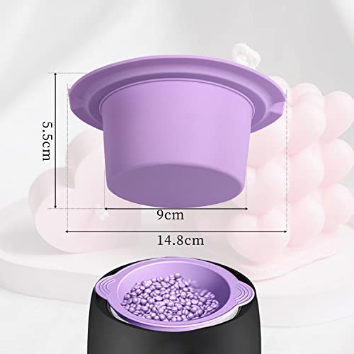 LUTER Silicone Wax Warmer Bowl and Spatula Set - 2 Piece Hair Removal Kit