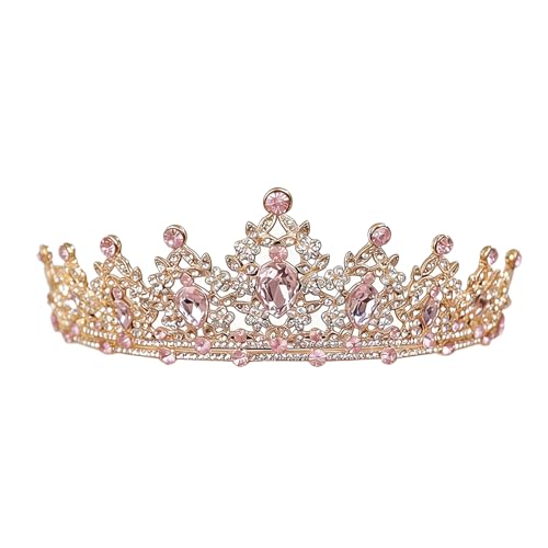 JWICOS Crystal Tiara Crown for Women & Girls - Wedding & Prom Hair Accessory