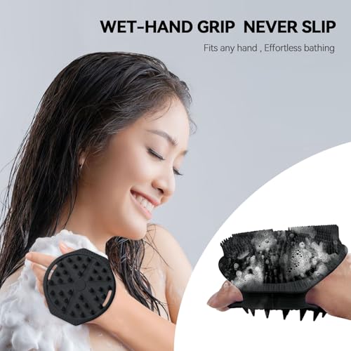 Dual-Sided Silicone Body Scrubber - 2-in-1 Exfoliating Brush