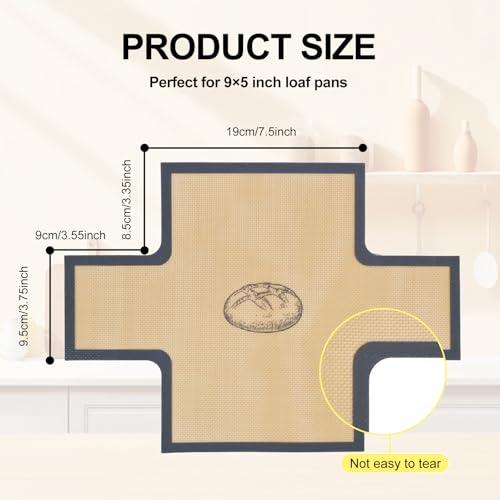 Silicone Bread Loaf Pan Liners - 2 Pack, Nonstick & Reusable