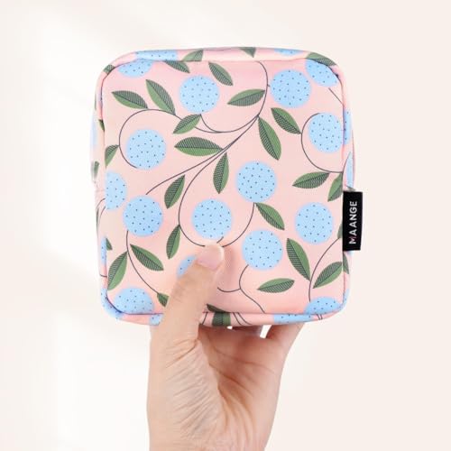 MAANGE Portable Makeup Bag for Purse - Cute Mini Organizer with Pockets