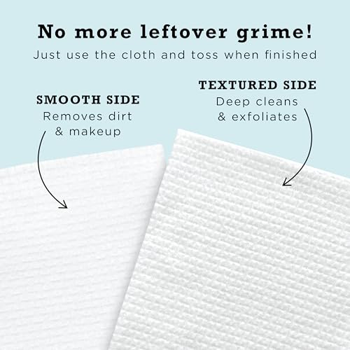 ERASE YOUR FACE Disposable Face Towels - Dual-Sided Makeup Remover Wipes