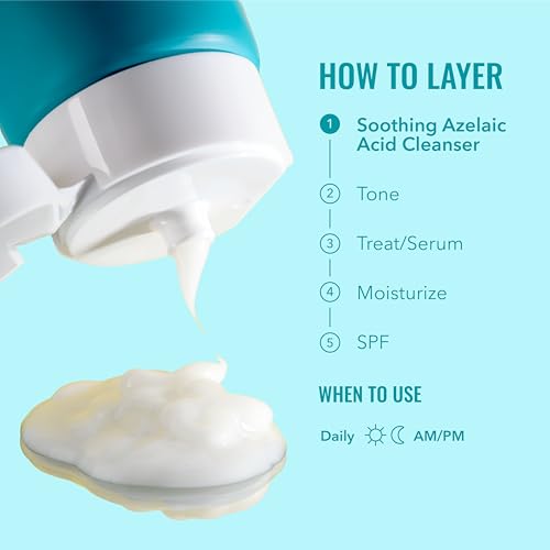 Good Molecules Soothing Azelaic Acid Cleanser - Gentle Vegan Face Wash for Oily & Sensitive Skin, 120 ml