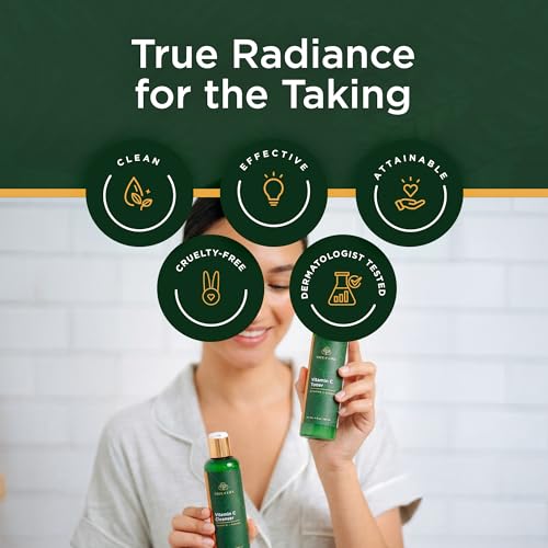 Tree of Life Vitamin C Facial Cleanser & Toner Set, 4 Fl Oz (Pack of 2)