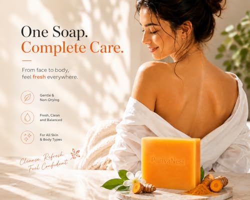 Kojic Acid & Turmeric Soap Bar - Dark Spot Remover for Face & Body