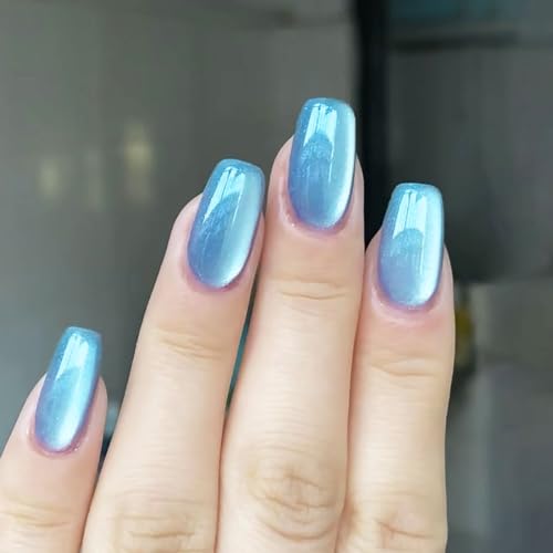 MMNHJHUT A23 Medium Square Press On Nails - 96 Pcs Gradient Glossy Acrylic
