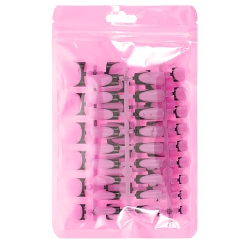 60 Pcs Black French Tip Press On Nails - Medium Square Full Cover