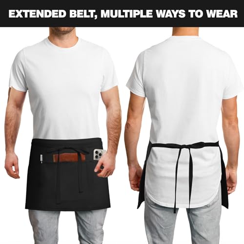 Waterproof Half Apron with 3 Pockets for Men & Women