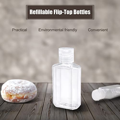 40 Pack 2 Oz Refillable Travel Bottles with Flip Cap