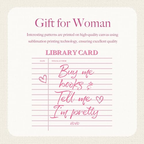 Library Card Canvas Tote Bag for Book Lovers - Perfect Gift