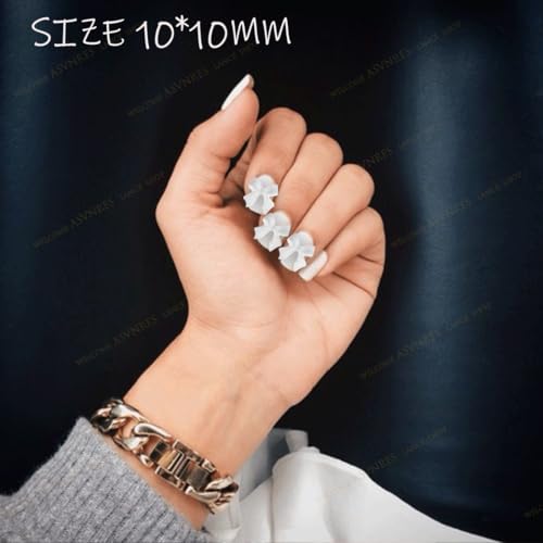 White Bow Nail Charms 200pcs - Delicate Bow-Knot Nail Art Supplies for Women & Girls
