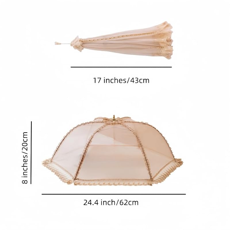 24" Mesh Food Cover Tent for Outdoor Picnics & Camping