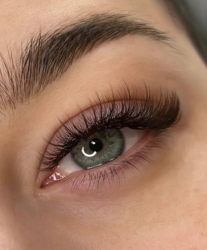 Premade Volume Fans for Eyelash Extensions - C Curl 8-13mm (500 Count) - Black & Brown