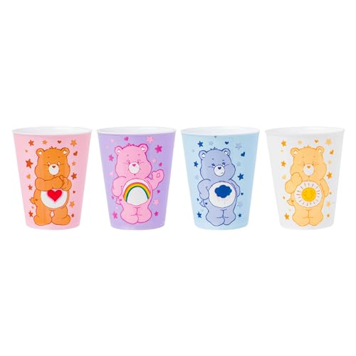 Care Bears Mini Plastic Cup Set - 4 Pack, 1.5oz for Kids