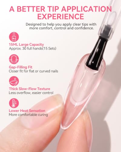 Makartt 10-in-1 UV Nail Glue Gel - Strong, Low Heat, 15ML