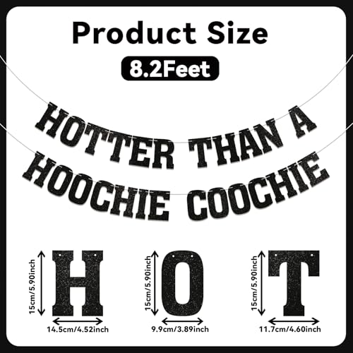 Hotter Than a Hoochie Coochie Birthday Banner - 90s Country Music Decor