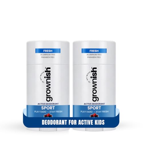 Growing Basics Natural Deodorant for Boys, Aluminum-Free, 2 Pack